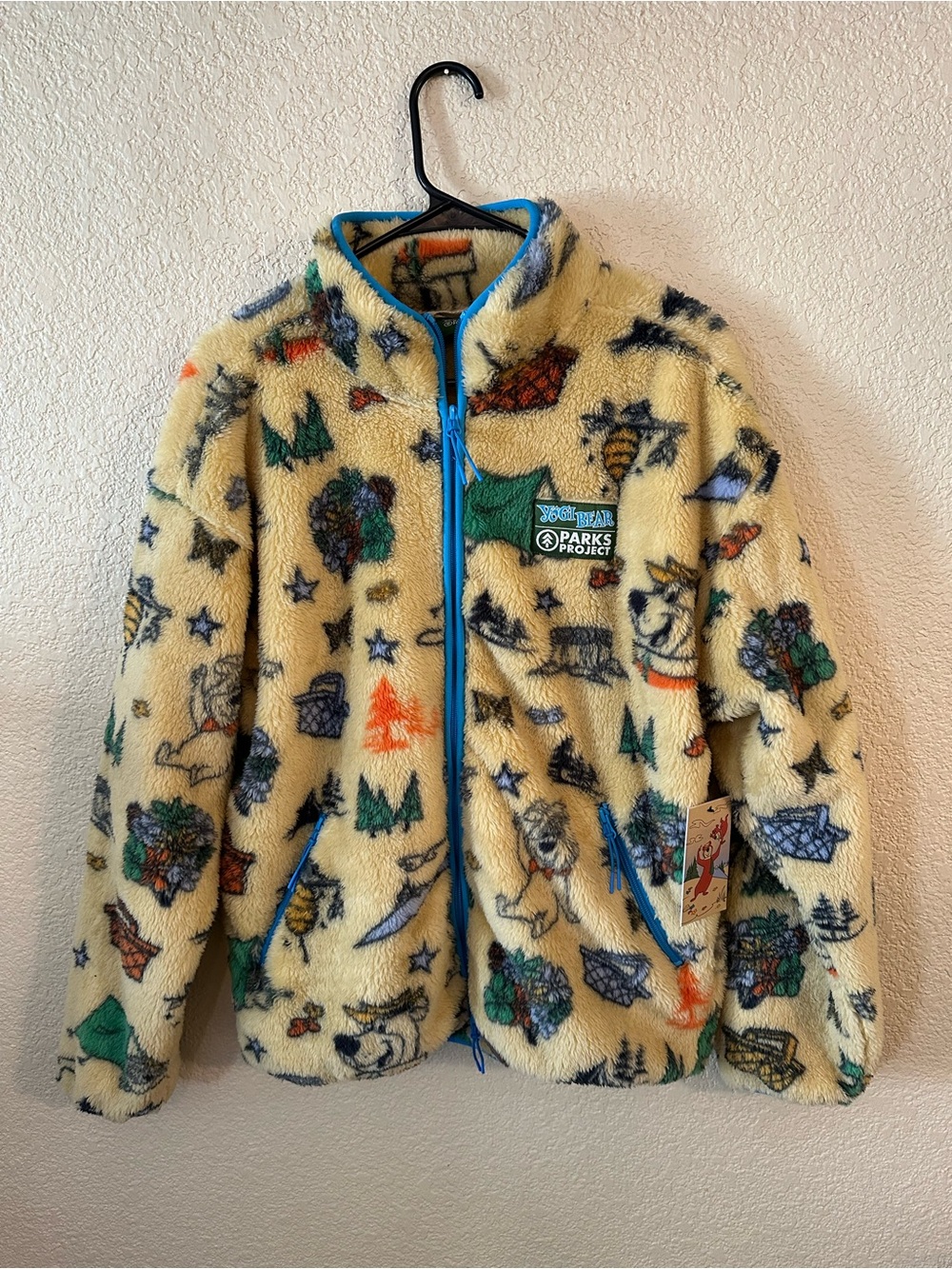 Parks Project Cream Sherpa Jacket Yogi Bear